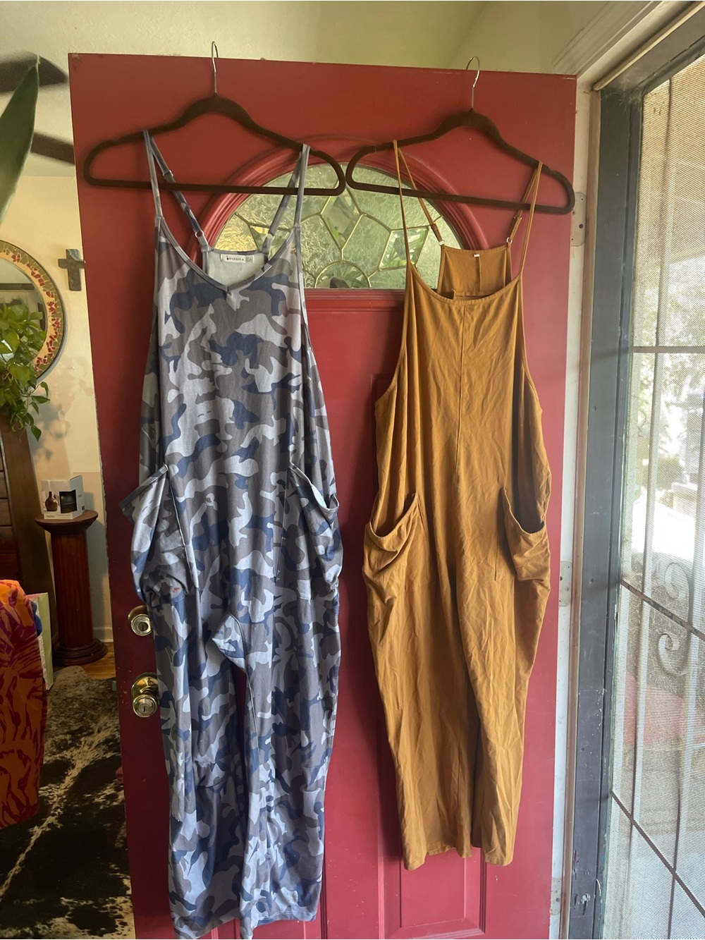 FLAWED Camouflage and Mustard Sleeveless Jumpsuits